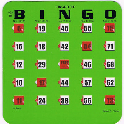 Green Standard Shutter Bingo Cards