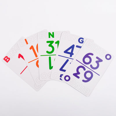 Jumbo Bingo 'Color Coded' Calling Card Deck with Durable Plastic Coating